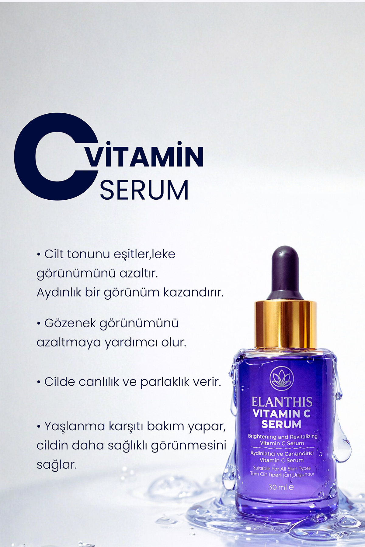 Güzel Cilt İkili Konsept - Vitamin C Serum 30 ml + Makyaj Temizleme Toniği 200 ml