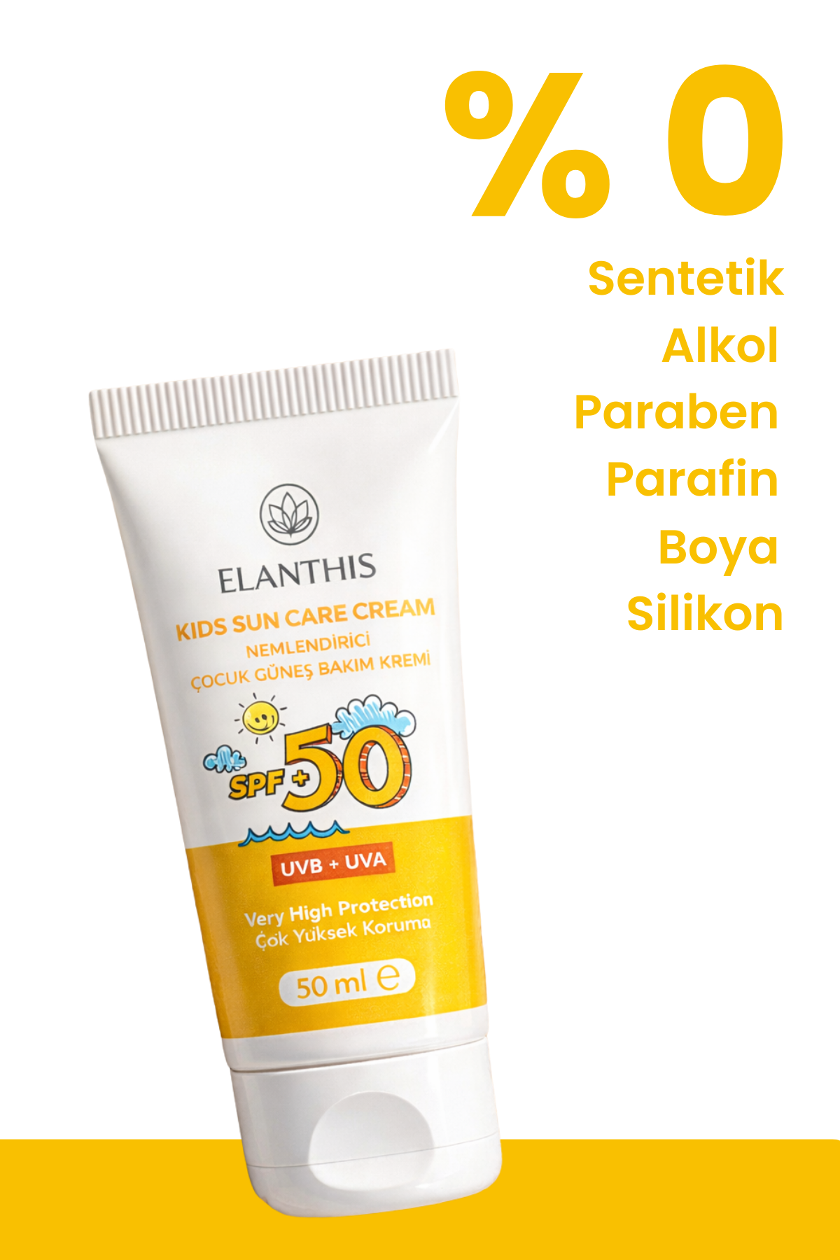 Elanthis Aile Boyu Güneş Koruma Paketi - Çocuk SPF 50 (50 ml) + Yetişkin SPF 50+ (100 ml)