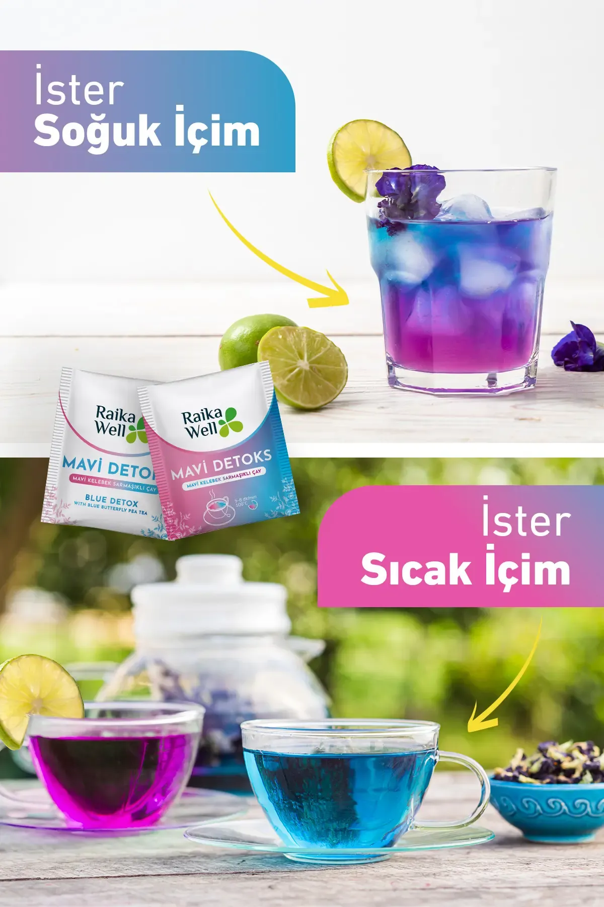 Mavi Kelebek Sarmaşıklı Detoks Çay Blue Butterfly Pea Tea